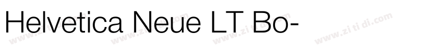 Helvetica Neue LT Bo字体转换